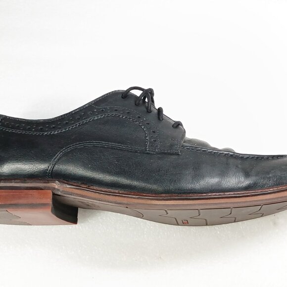 Johnston & Murphy Black Sheepskin Split-Toe Oxford Shoes J&M Flex Soles Mens 13 - Picture 8 of 16